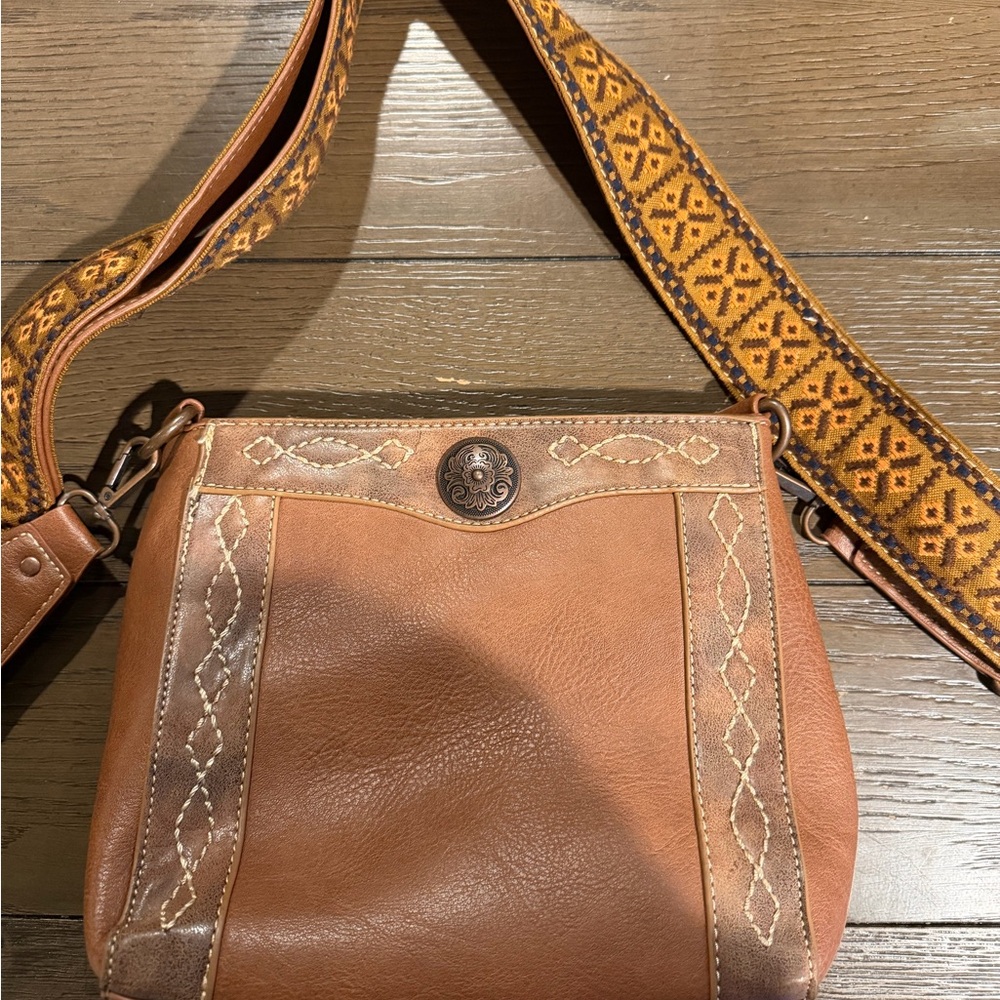 Brown Leather Conceal to Carry Crossbody Bag
